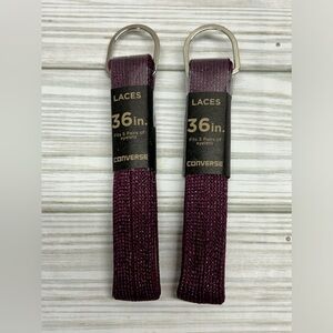 Converse 36 Inch Shoe Laces Purple Sparkle New Set Of 2